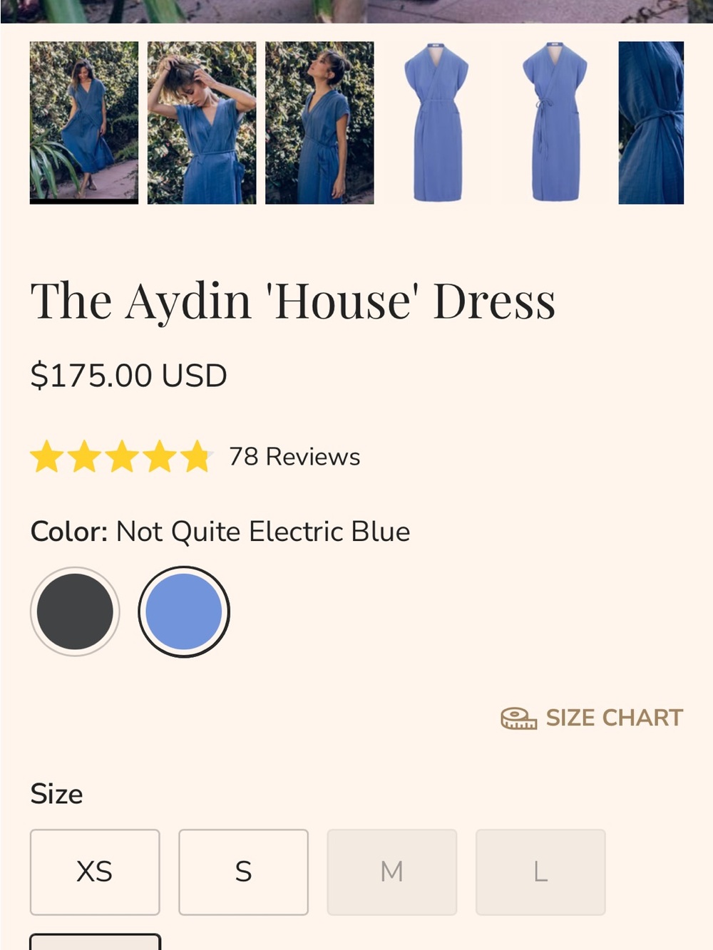 Odd Bird Aydin Blue Wrap Midi Dress - Picture 4 of 7
